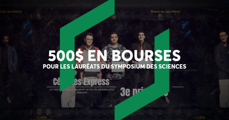 5 Finissant du symposium des sciences 2022 gagnent une bourse offert par desjardins