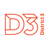 District 3 logo mono