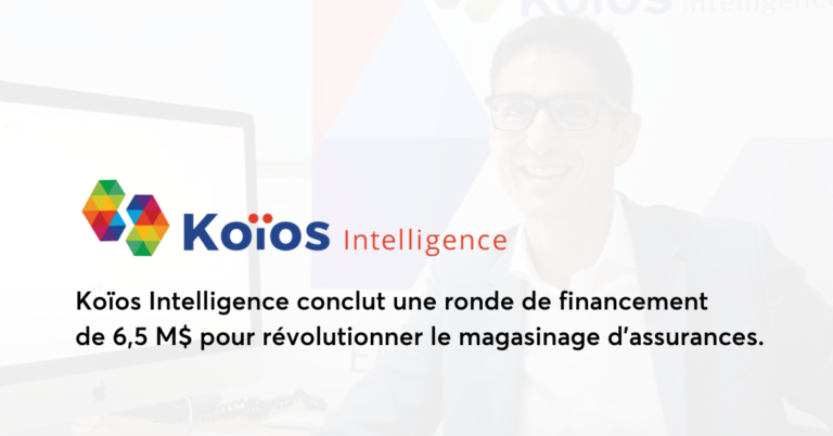 Koïos Intelligence conclut une ronde de financement de 6,5M$