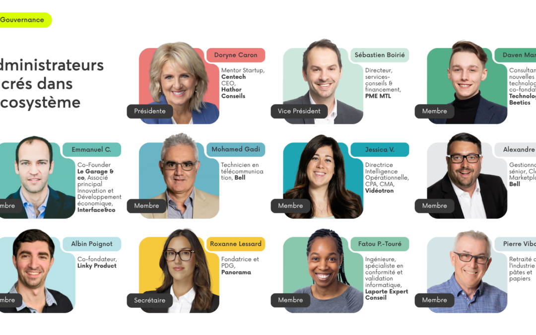 Félicitations aux nouveaux membres de notre conseil d&rsquo;administration